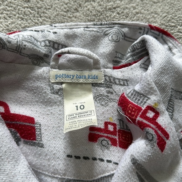 Pottery Barn Kids Fire Truck Pajama set - Picture 3 of 6